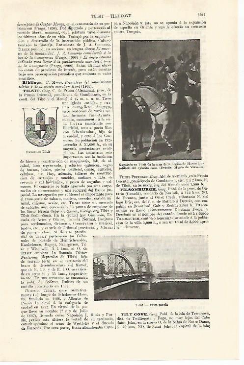 LAMINA ESPASA 30651: Vista de Tilsit Alemania