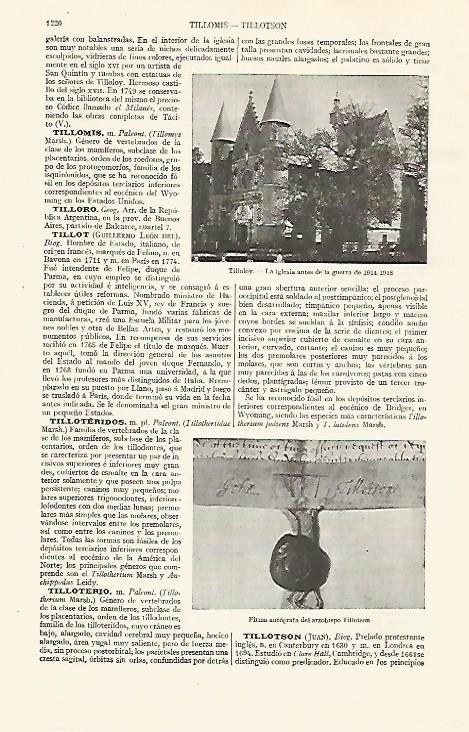LAMINA ESPASA 30652: Iglesia de Tilloloy antes del 1914