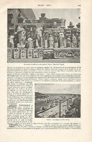LAMINA ESPASA 30656: Esculturas en las ruinas de Timgad Argelia