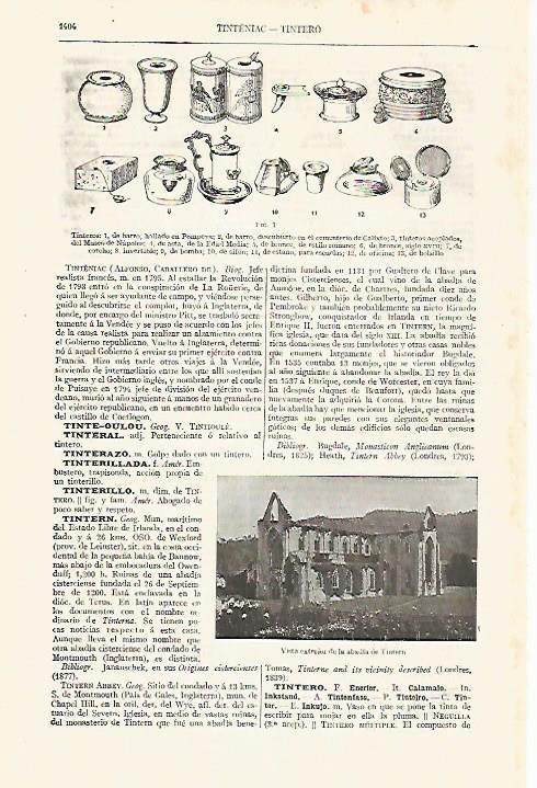 LAMINA ESPASA 30669: Tinteros