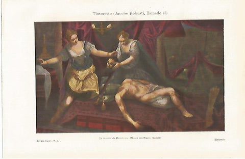 LAMINA ESPASA 30672: La muerte de Holofernes por Tintoretto