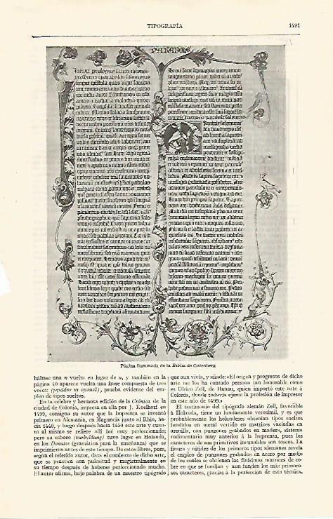 LAMINA ESPASA 30679: Pagina de la Biblia de Gutenberg