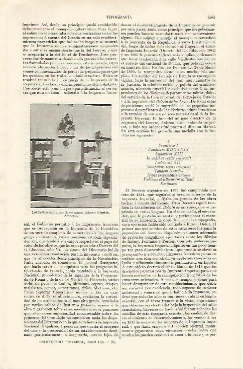 LAMINA ESPASA 30681: Prensa de estampar