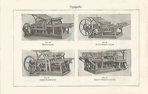 LAMINA ESPASA 30690: Maquinas para tipografia
