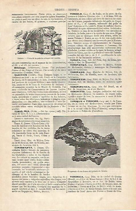 LAMINA ESPASA 30703: Dibujo del castillo de Tirinto Grecia