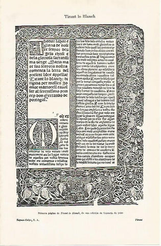 LAMINA ESPASA 30705: Tirant lo Blanch edicion de 1490