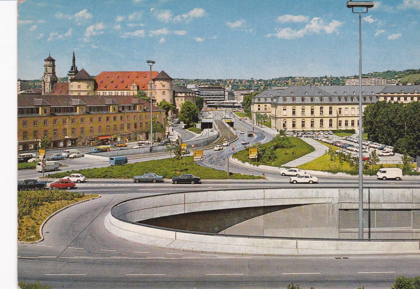 POSTAL B7734: STUTTGART: VERKEHSBAUWERK