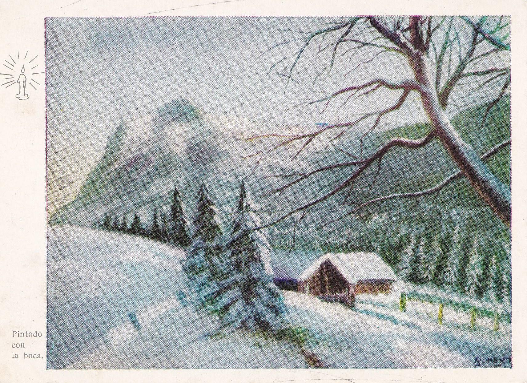 POSTAL B7742: INVIERNO: R. HEXT
