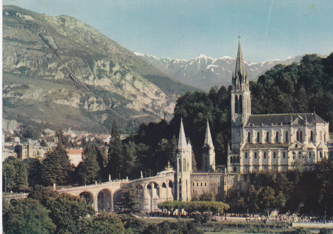 POSTAL B7806: LOURDES: BASILICA VISTA AEREA