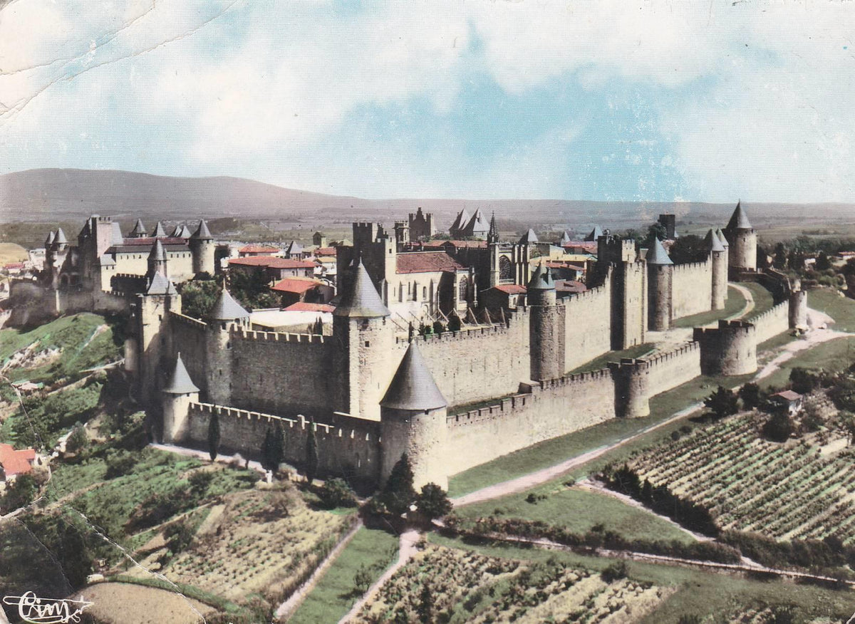 POSTAL B7852: CARCASSONNE: VISTA AEREA