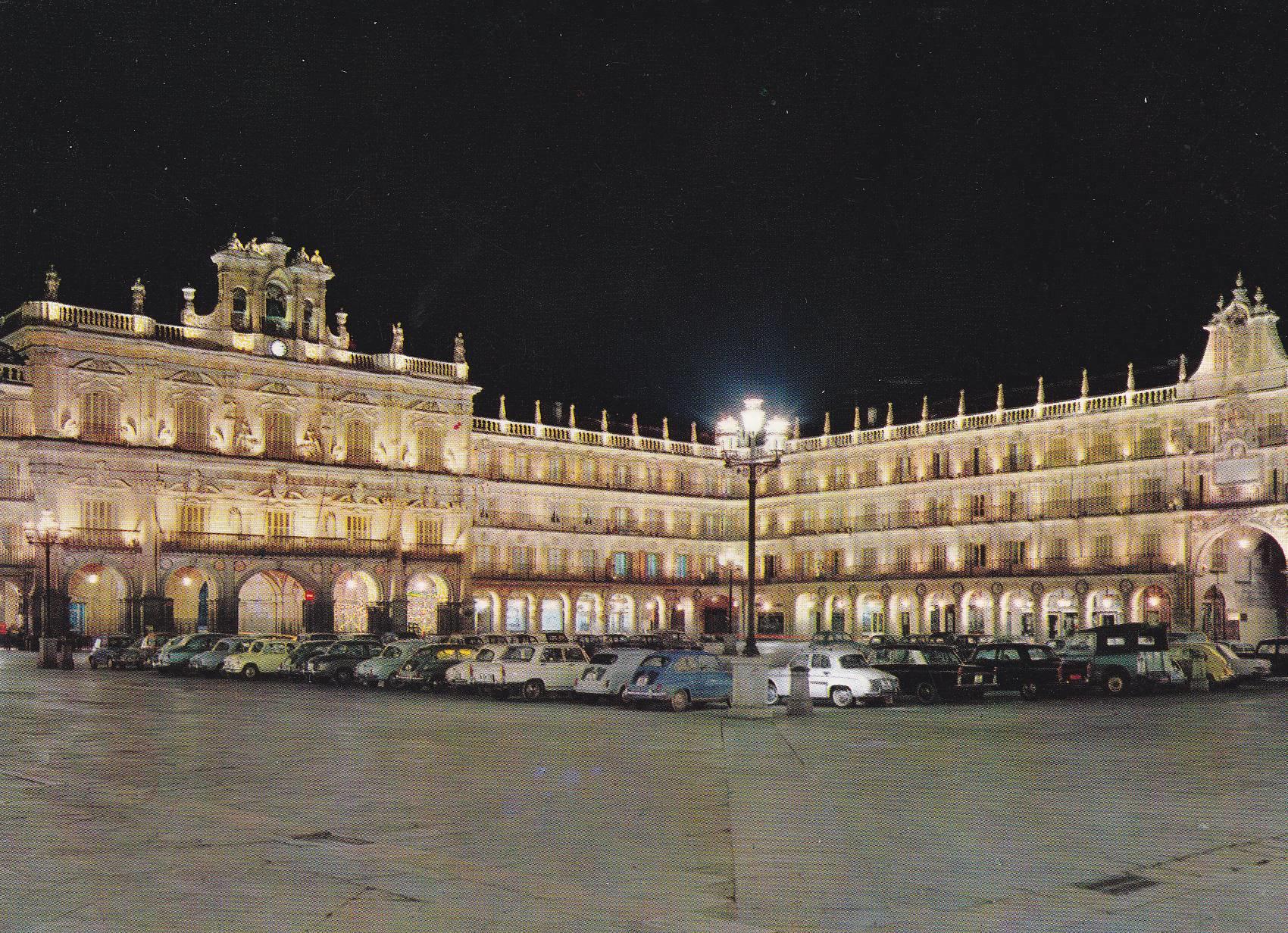 POSTAL B7929: SALAMANCA: PLAZA MAYOR VISTA NOCTURNA