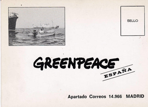 POSTAL B7967: BOLETIN DE COLABORADOR GREENPEACE