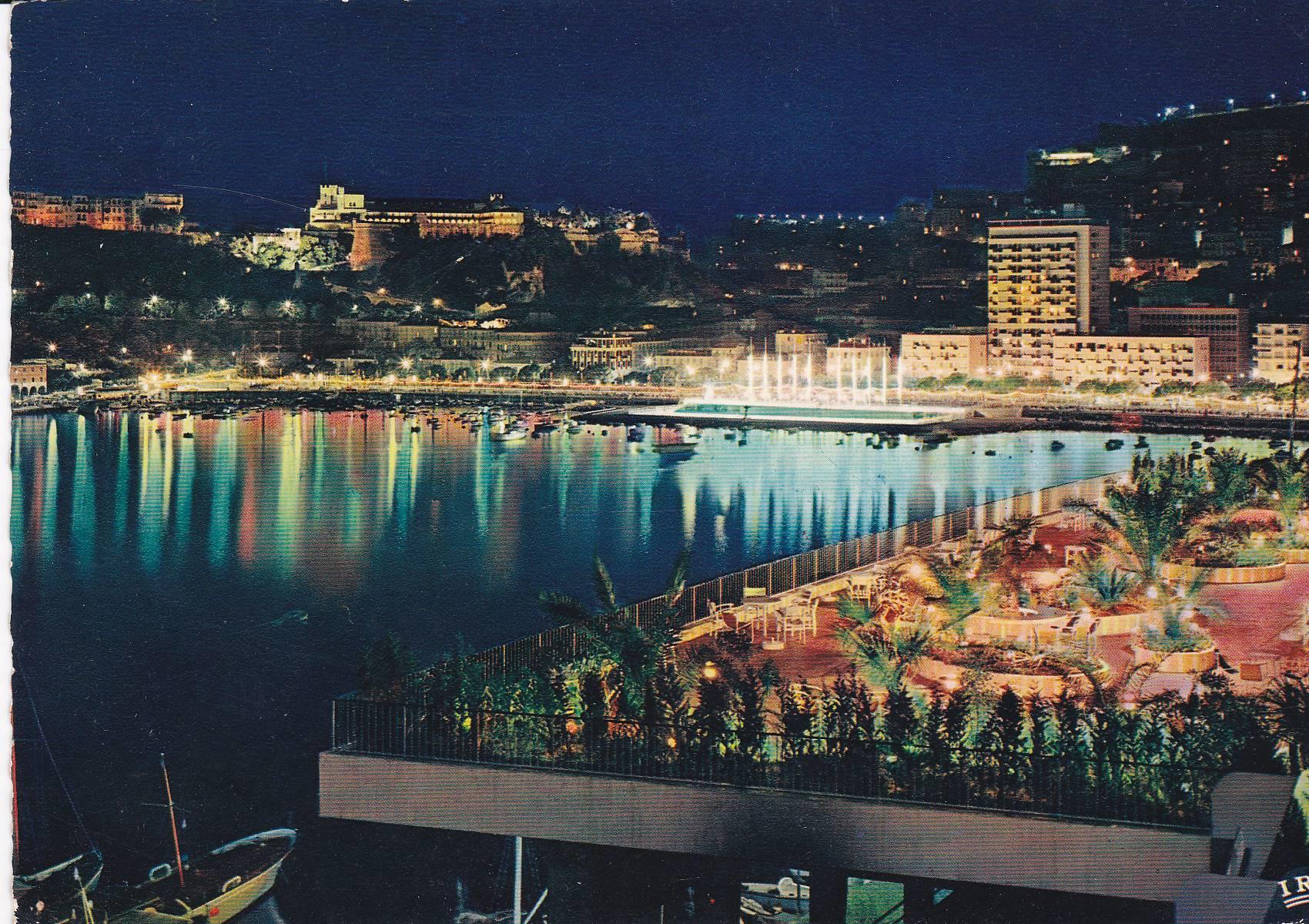 POSTAL B7971: PRINCIPADO DE MONACO: VISTA NOCTURNA