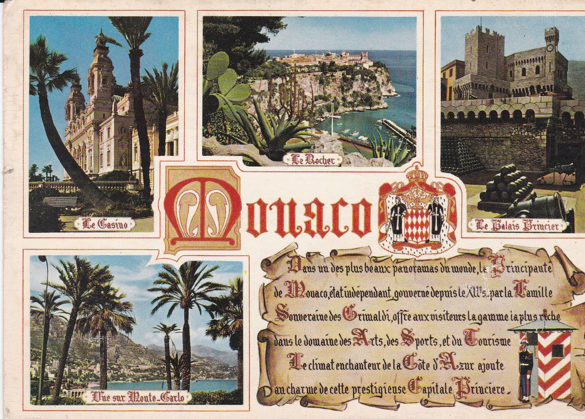 POSTAL B7976: PRINCIPADO DE MONACO: RIVIERA FRANCESA
