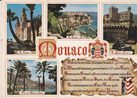 POSTAL B7976: PRINCIPADO DE MONACO: RIVIERA FRANCESA