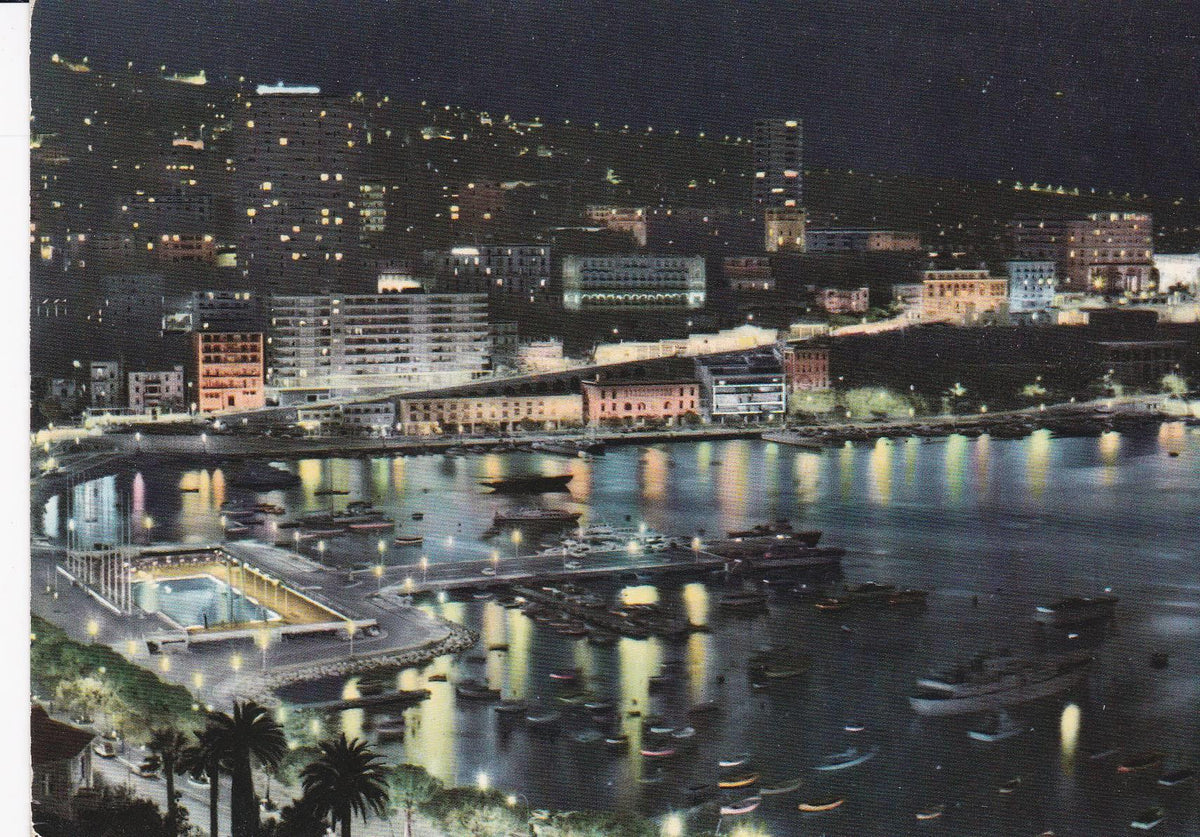 POSTAL B7983: PRINCIPADO DE MONACO: VISTA AEREA NOCTURNA MONTE CARLO