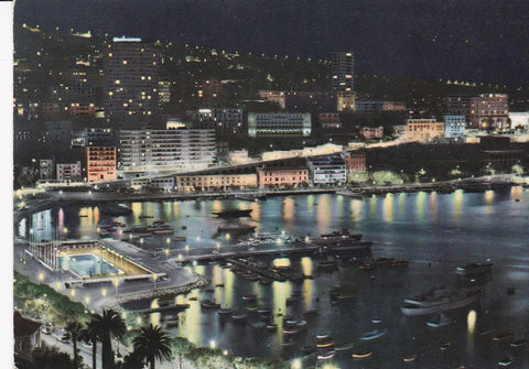 POSTAL B7983: PRINCIPADO DE MONACO: VISTA AEREA NOCTURNA MONTE CARLO