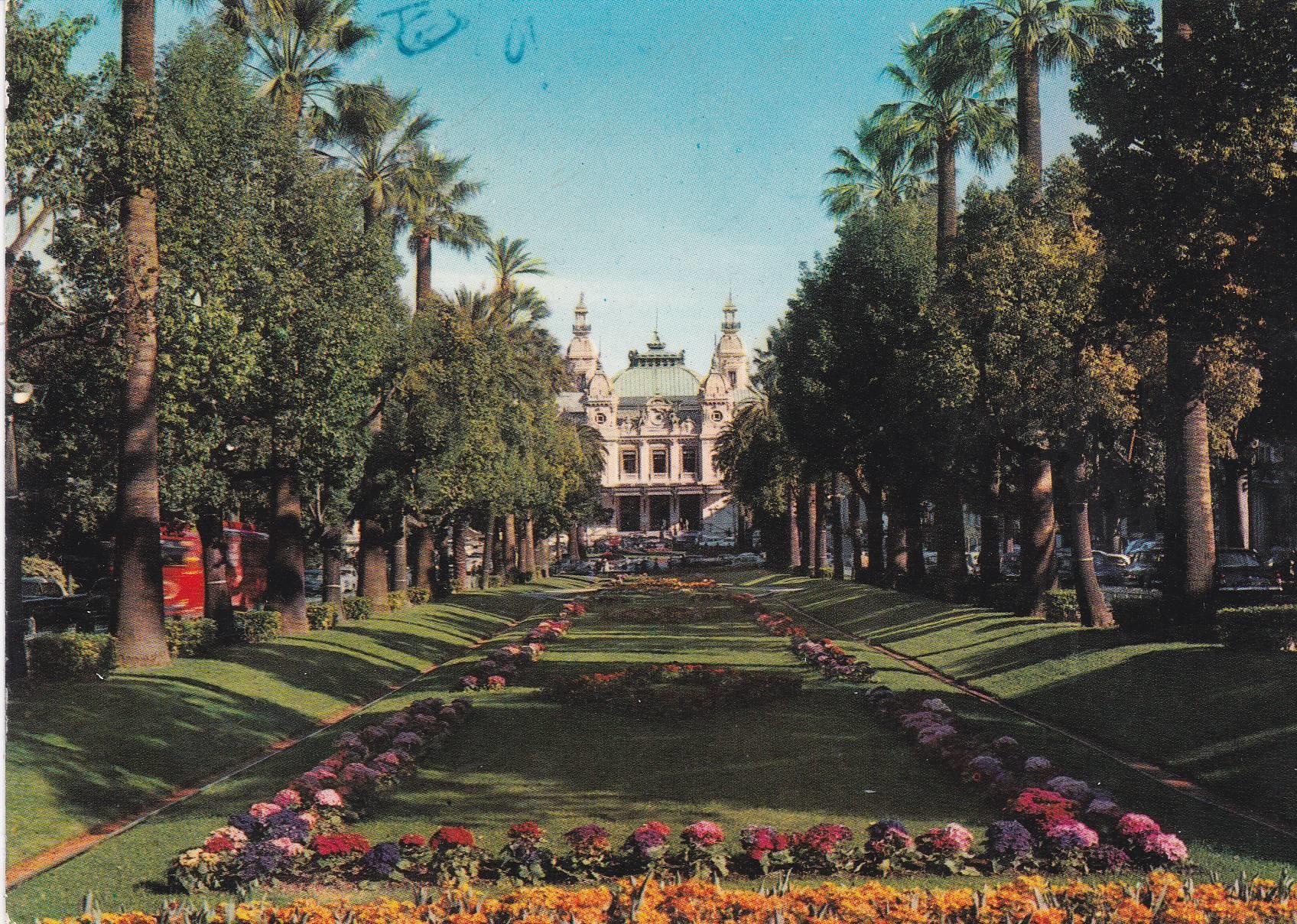 POSTAL B7987: PRINCIPADO DE MONACO: EL CASINO Y JARDINES