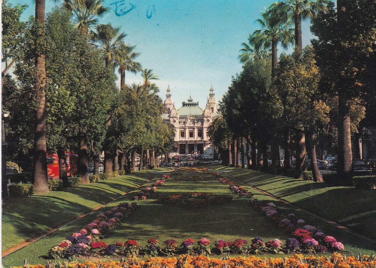 POSTAL B7987: PRINCIPADO DE MONACO: EL CASINO Y JARDINES