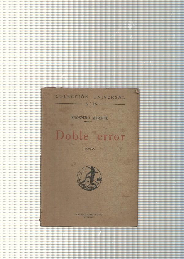 Coleccion Universal num. 16: Doble error