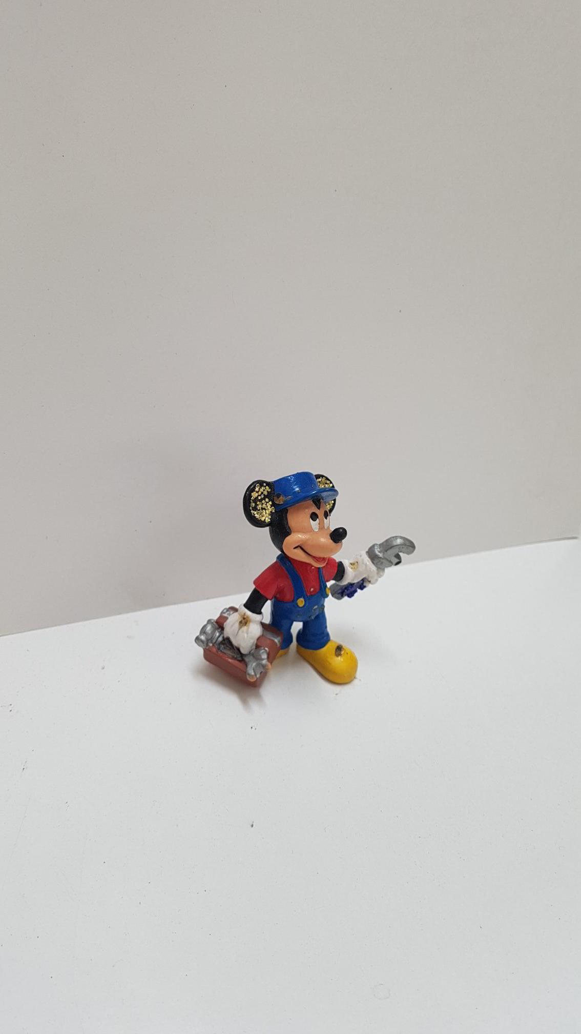 Figura PVC Disney: Mickey Mouse mecanico. Tiene adornos artesanales. Bullyland, handpainted