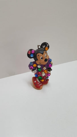 Figura PVC Disney: Mickey Mouse elegante. Tiene adornos artesanales. Bully 1987