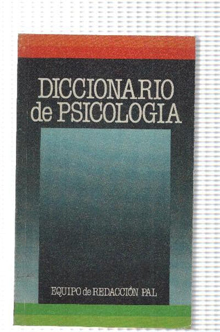 Coleccion bolsillo mensajero: Diccionario de Psicologia