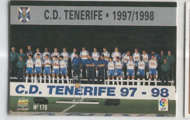 Cromo Liga 97/98: C.D.Tenerife numero 170: Plantilla