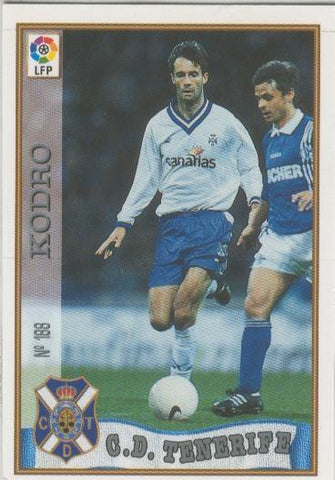 Cromo Liga 97/98: C.D.Tenerife numero 188: kodro