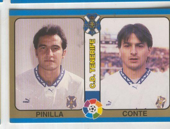 Cromos: Futbol Total Liga 95: C.D.Tenerife numero 088: Pinilla y Conte