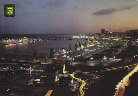 Postal 60237: Vista nocturna del puerto (Sta. Cruz de Tenerife). 