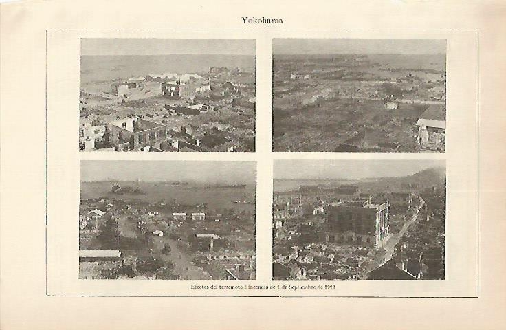 LAMINA ESPASA 1645: Efectos del terremoto de Yokohama del 1 de Septiembre de 1923