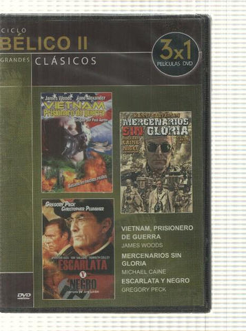 Grandes Clasicos: Ciclo Belico II. Vietnam prisionero de guerra, Mercenarios sin gloria, Escarlata y negro