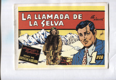 Facsimil: La llamada de la selva (cubierta de Tomas Porto, dibujos de Salvador Mestre)