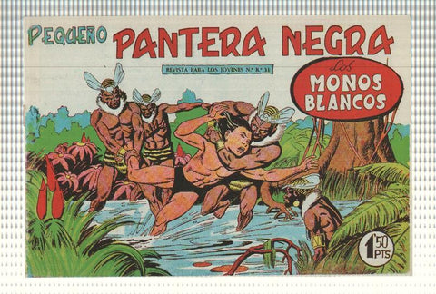 Facsimil: Pequeño Pantera Negra, numero 131: Los monos blancos