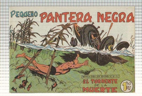 Facsimil: Pequeño Pantera Negra, numero 144: El torrente de la muerte