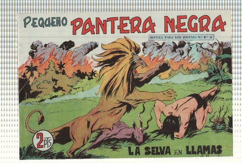 Facsimil: Pequeño Pantera Negra, numero 309: La selva en llamas