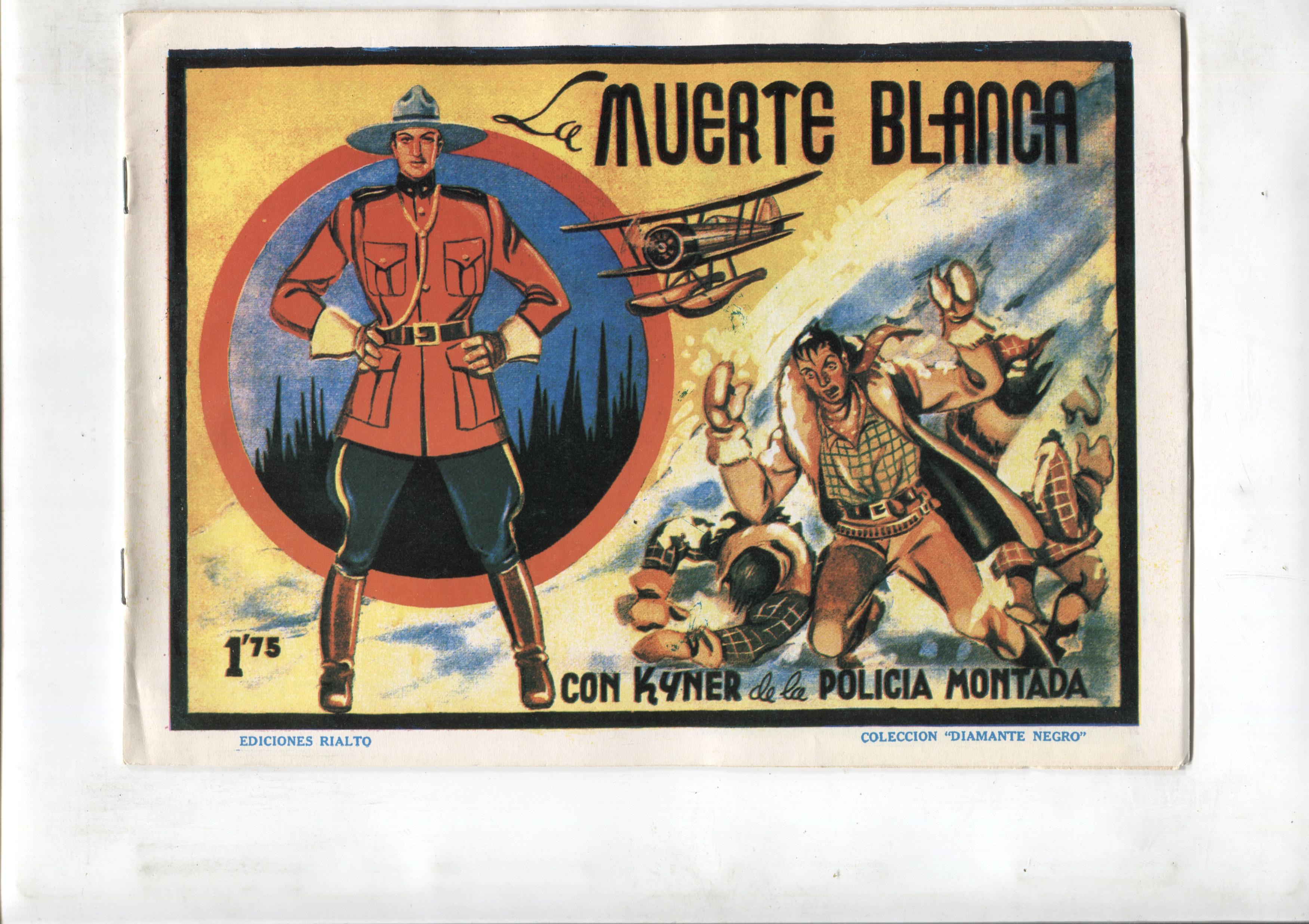 Facsimil:  La muerte blanca con Kyner de la Policia Montada (dibujos de lafond)
