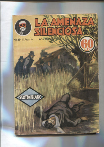 La novela aventura numero 39:  Sexton Blake: La amenaza silenciosa