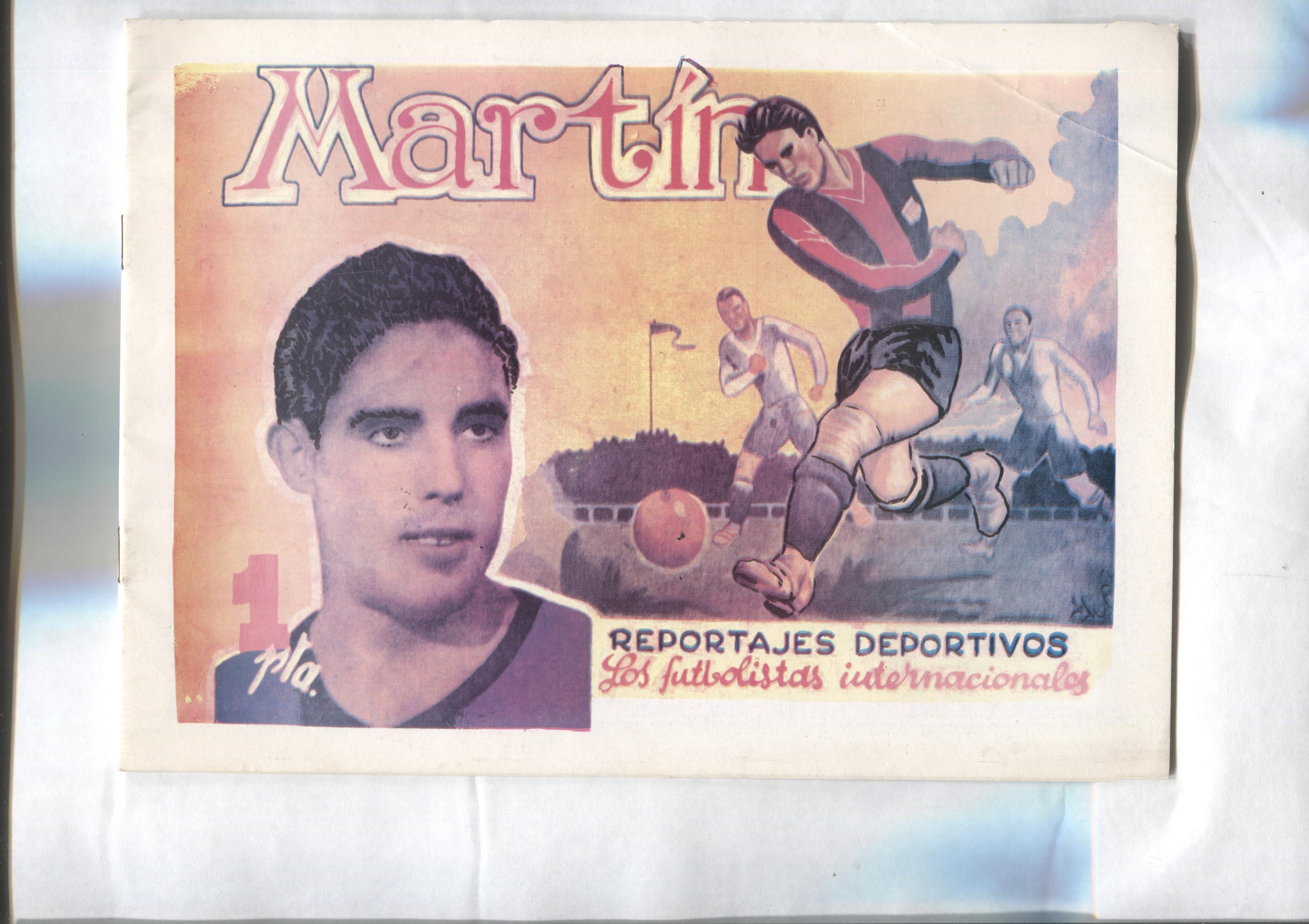 Facsimil: Reportajes deportivos: Marti del F.C.Barcelona (dibujos de Jaime Juez)