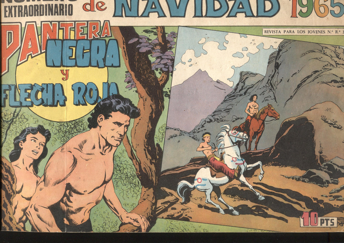 Original de la editorial Maga: Pantera Negra y Flecha Roja extra navidad 1965