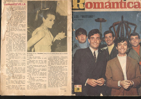 Romantica numero 248: Los Mustang-Carmen Sevilla (numerado 3 en trasera)  