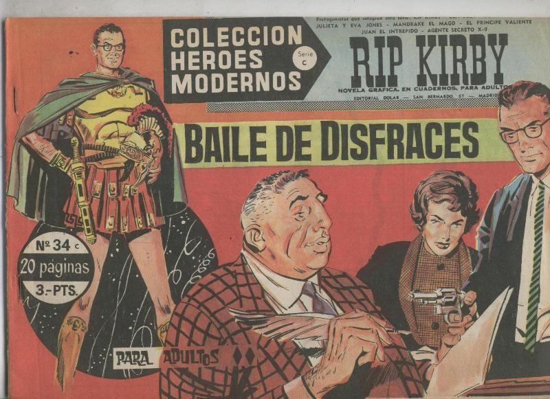 Heroes Modernos serie C: Rip Kirby numero 34 (numerado 2 en la trasera)