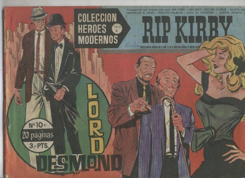 Heroes Modernos serie C: Rip Kirby numero 10 (numerado 3 en trasera)