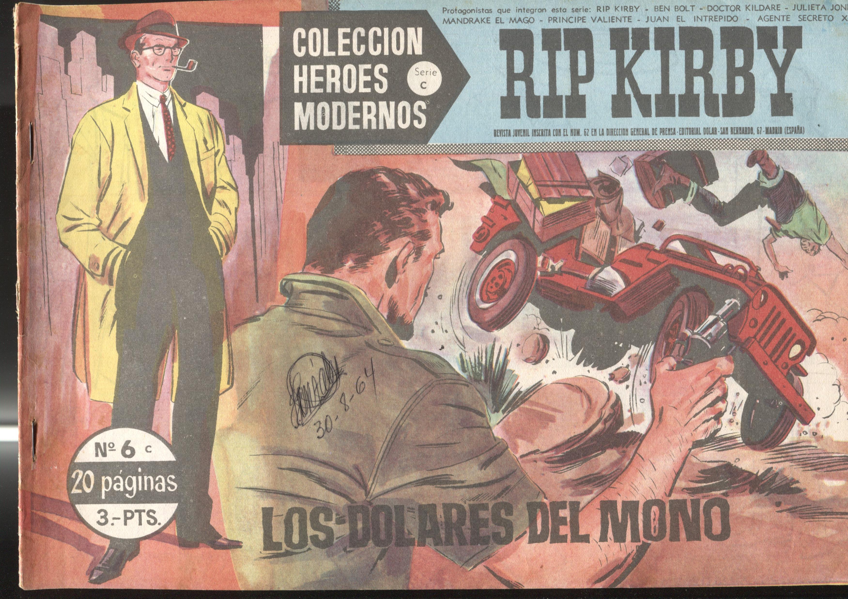 Heroes Modernos serie C: Rip Kirby numero 06 (numerado 3 en trasera)