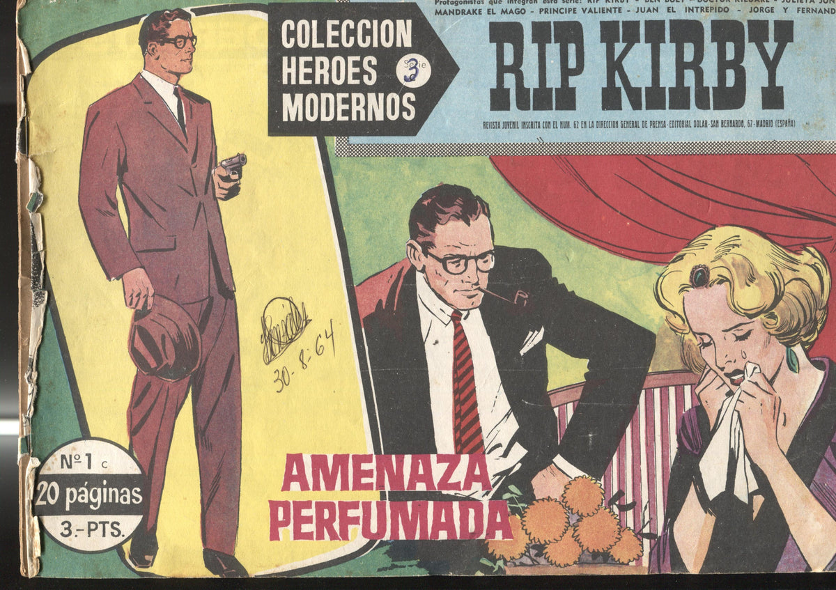 Heroes Modernos serie C: Rip Kirby numero 01 (numerado 2 en trasera)