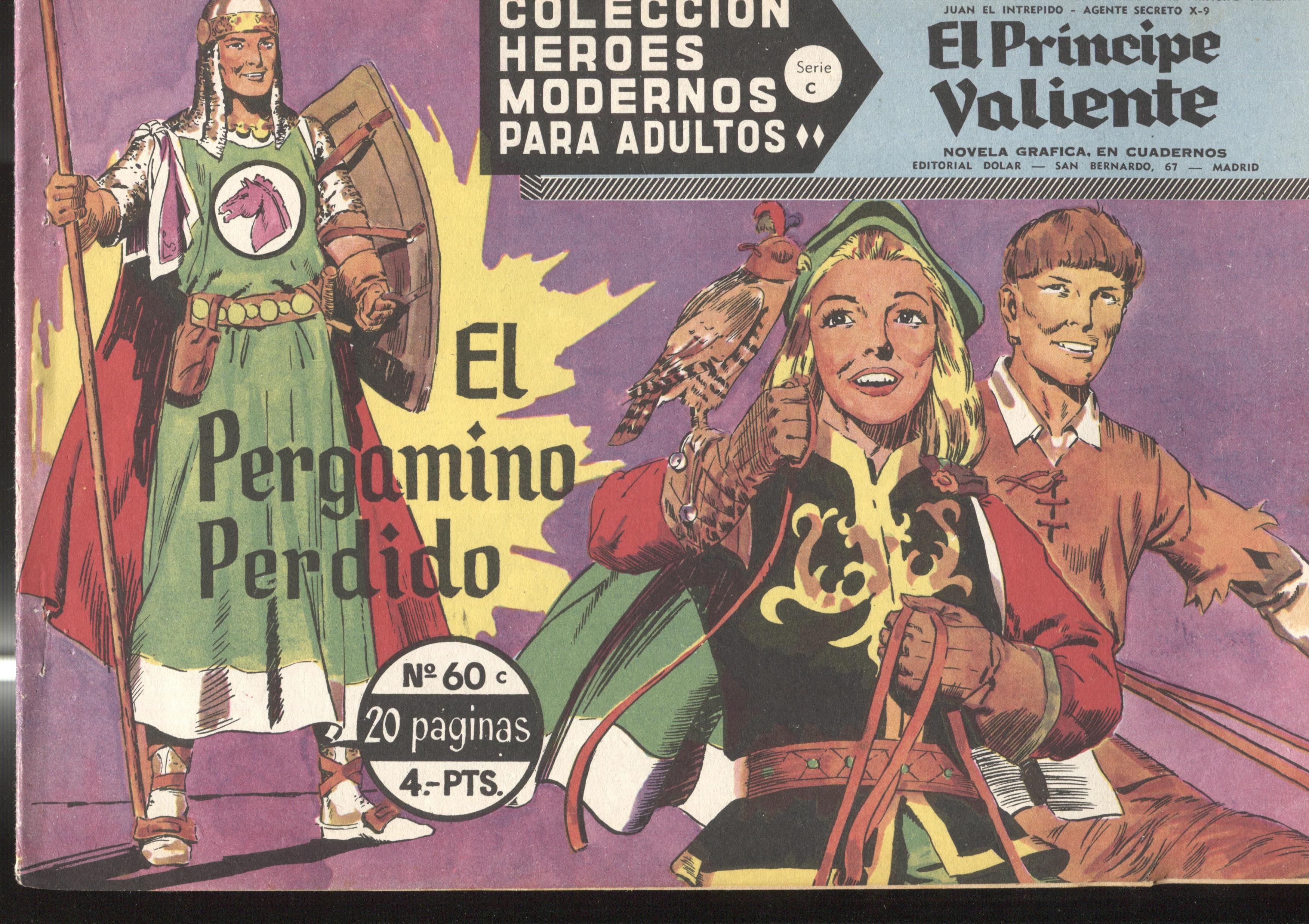 Heroes Modernos serie C: El Principe Valiente numero 60: El pergamino perdido