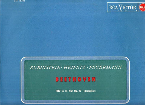 Disco/Vinilo-LP: BEETHOVEN: Trio in B -Flat Op.97 (Archduke) : Rubinstein, Heifetz y Feuermann (RCA)