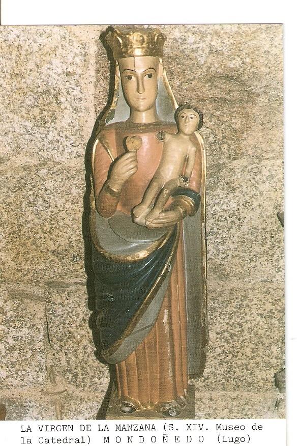Postal 027187 : La Virgen de la Manzana (S. XIV. Museo de la Catedral) Mondoñedo (Lugo)