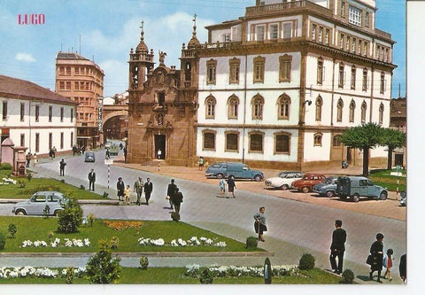 Postal 041168 : Lugo. Calle y puerta de San Fernando Iglesia de San Froilan